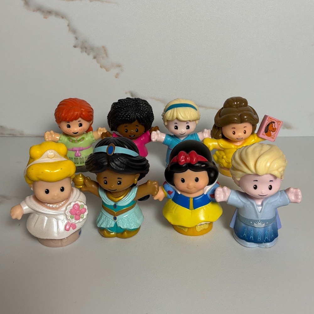 Fisher-Price Little People Disney Princess Figures Set of 8 Multicolor Excellent